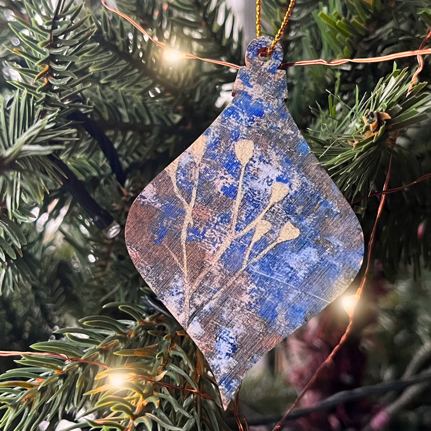 'Set of Four' Botanical Wooden Decorations
